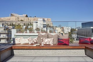 Philippos Hotel_Roof garden_Acropolis view_New Acropolis Museum_